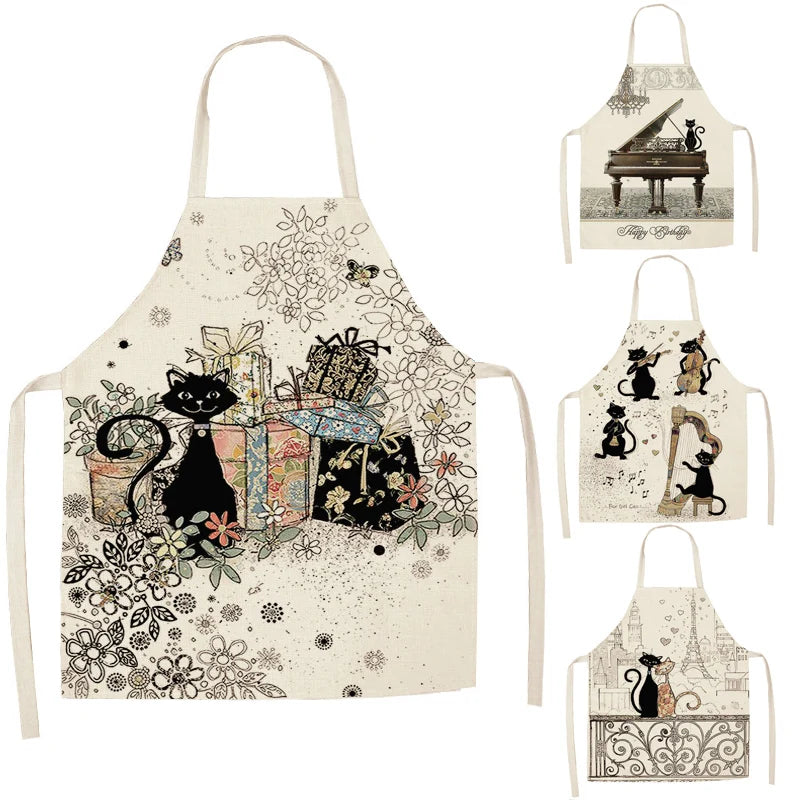 Tablier Cuisine Motif Lin Coton – Tablier Design Unique Adulte et Enfant