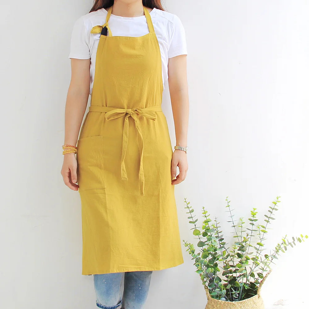 Tablier cuisine coton 100% naturel doux résistant respirant