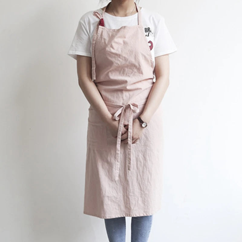 Tablier cuisine coton 100% naturel doux résistant respirant