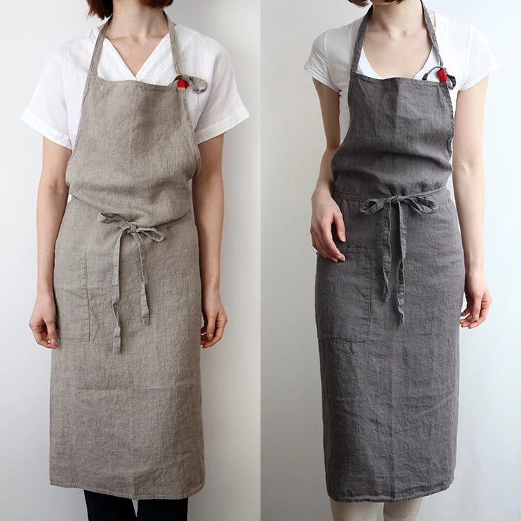 Tablier cuisine coton 100% naturel doux résistant respirant