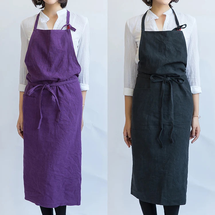 Tablier cuisine coton 100% naturel doux résistant respirant