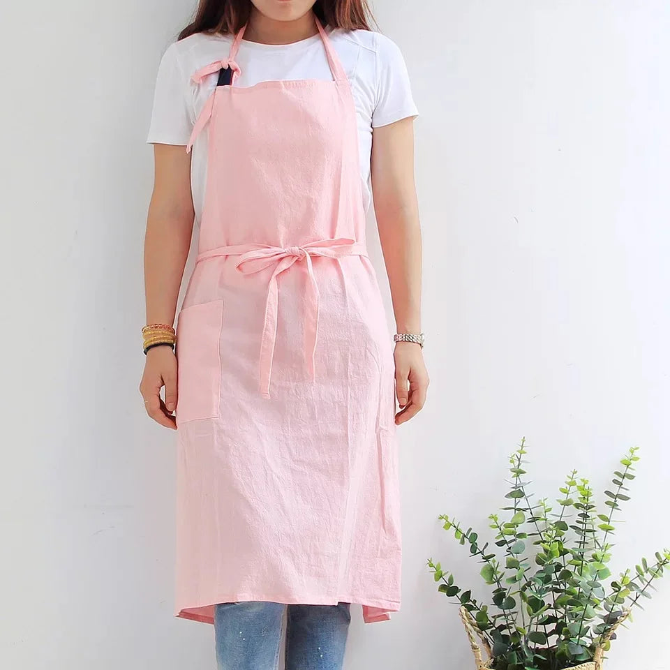Tablier cuisine coton 100% naturel doux résistant respirant