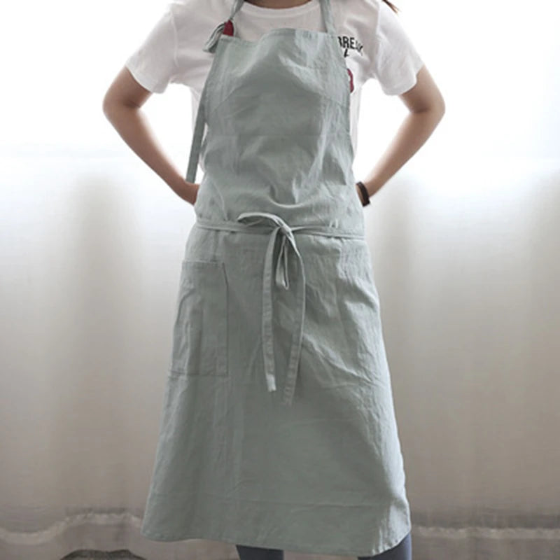 Tablier cuisine coton 100% naturel doux résistant respirant