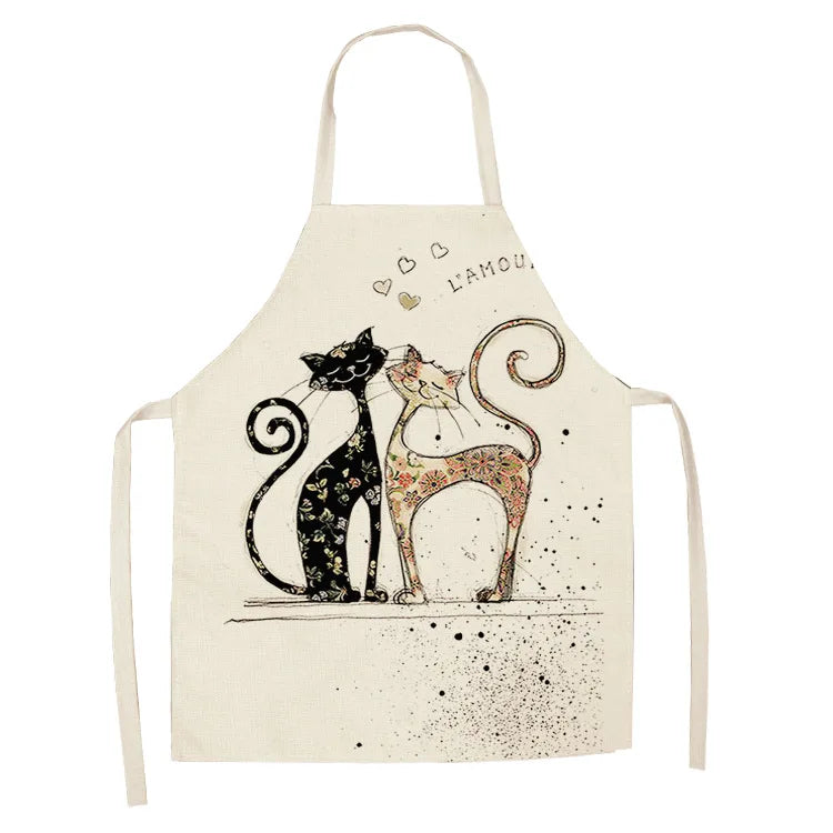 Tablier Cuisine Motif Lin Coton – Tablier Design Unique Adulte et Enfant