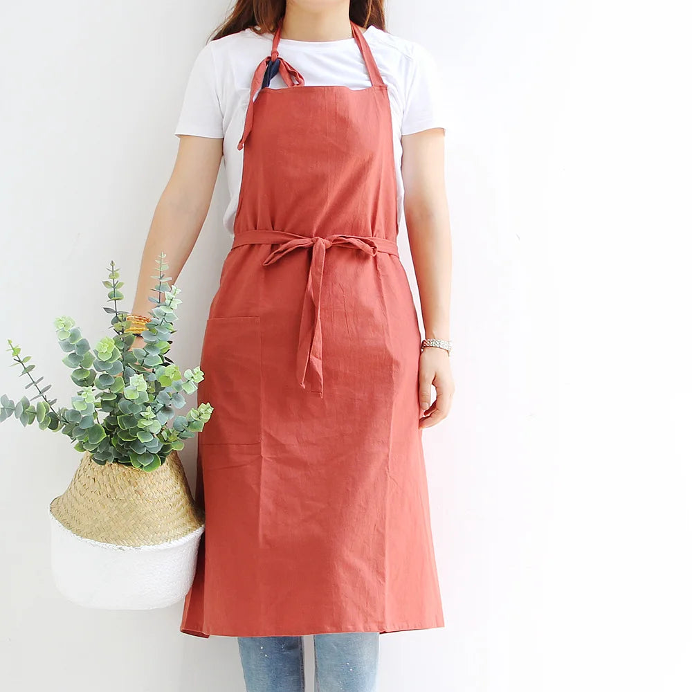 Tablier cuisine coton 100% naturel doux résistant respirant