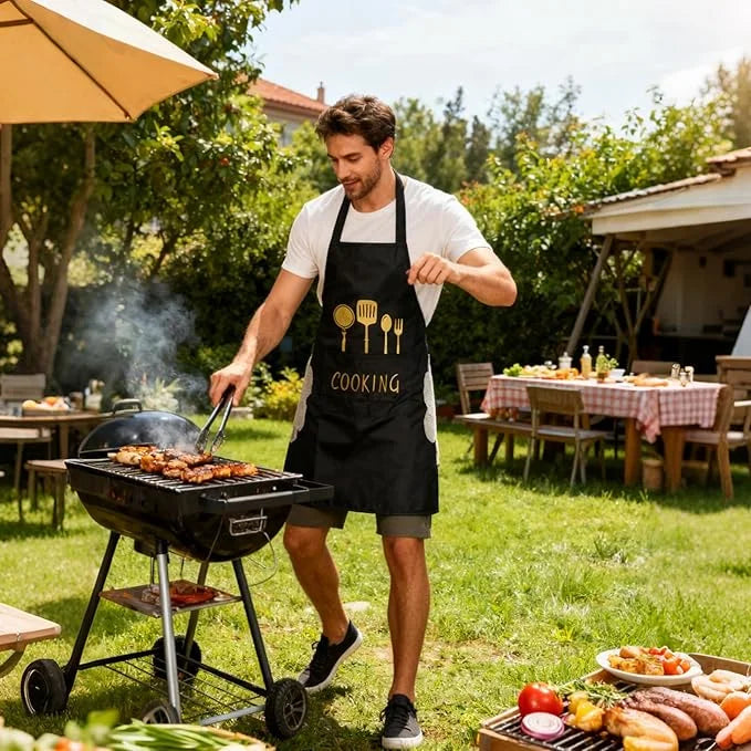 Tablier cuisine anti-taches protection maximale quotidien