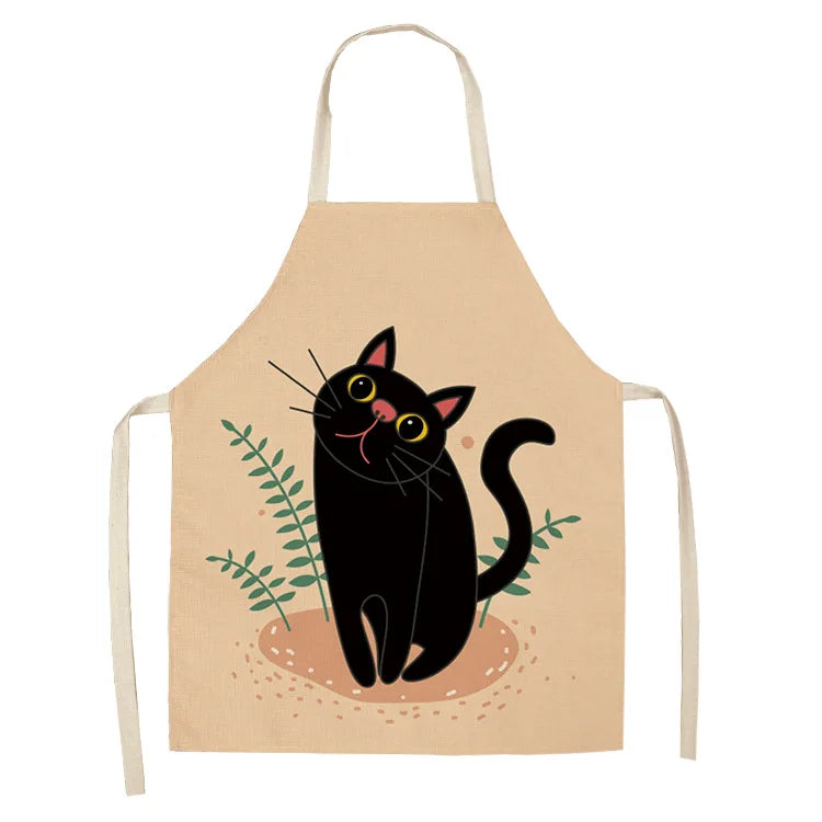 Tablier Cuisine Chats Lin Coton – Tablier Motif Chat Original et Mignon