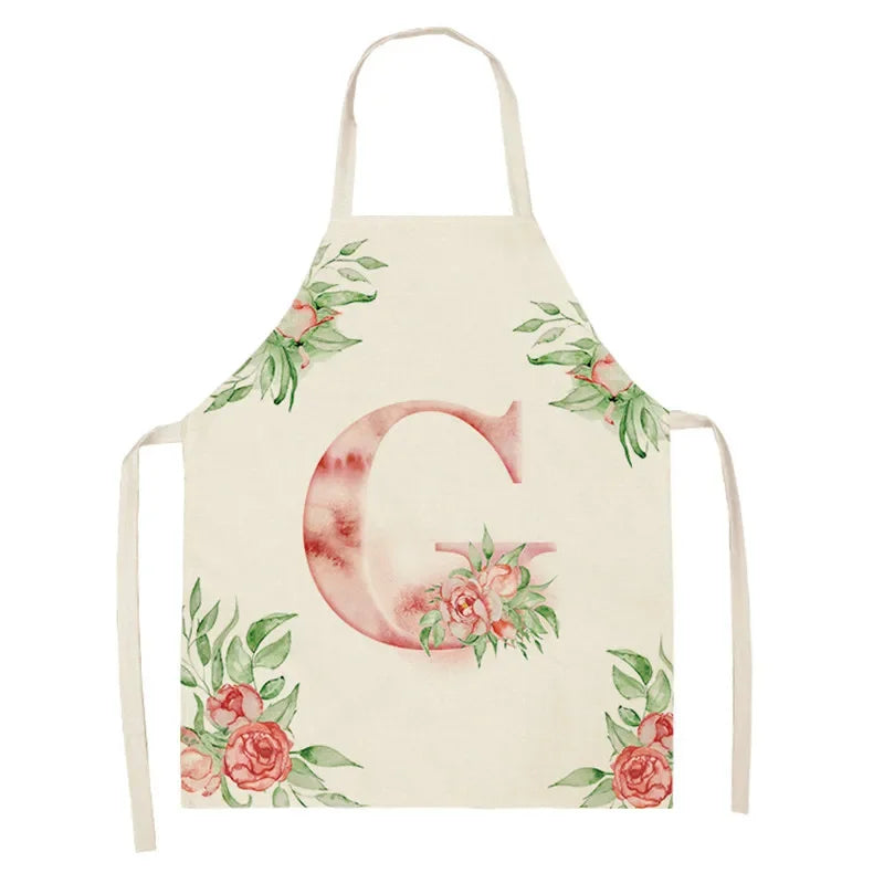 Tablier Cuisine Lettre Lin Coton – Tablier Motif Alphabets Tendance