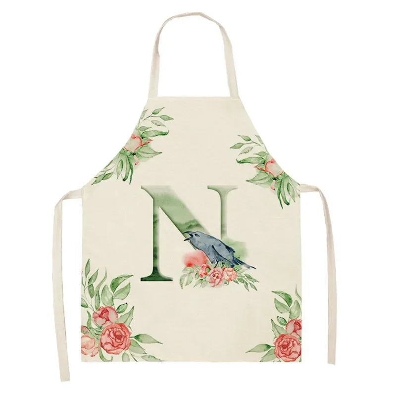 Tablier Cuisine Lettre Lin Coton – Tablier Motif Alphabets Tendance