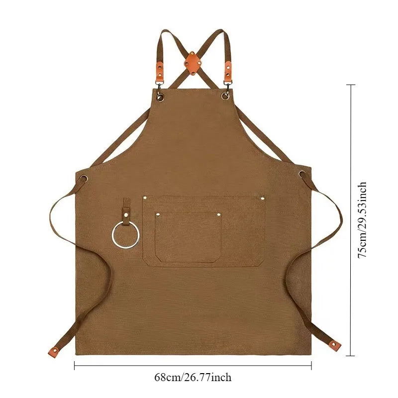 Tablier cuisine luxe canvas chef artisan élégant robuste premium