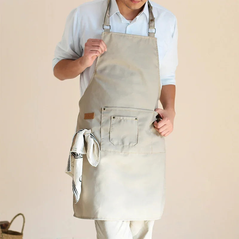 Tablier de Cuisine Professionnel en Canvas – Tablier Résistant Chef Cuisinier