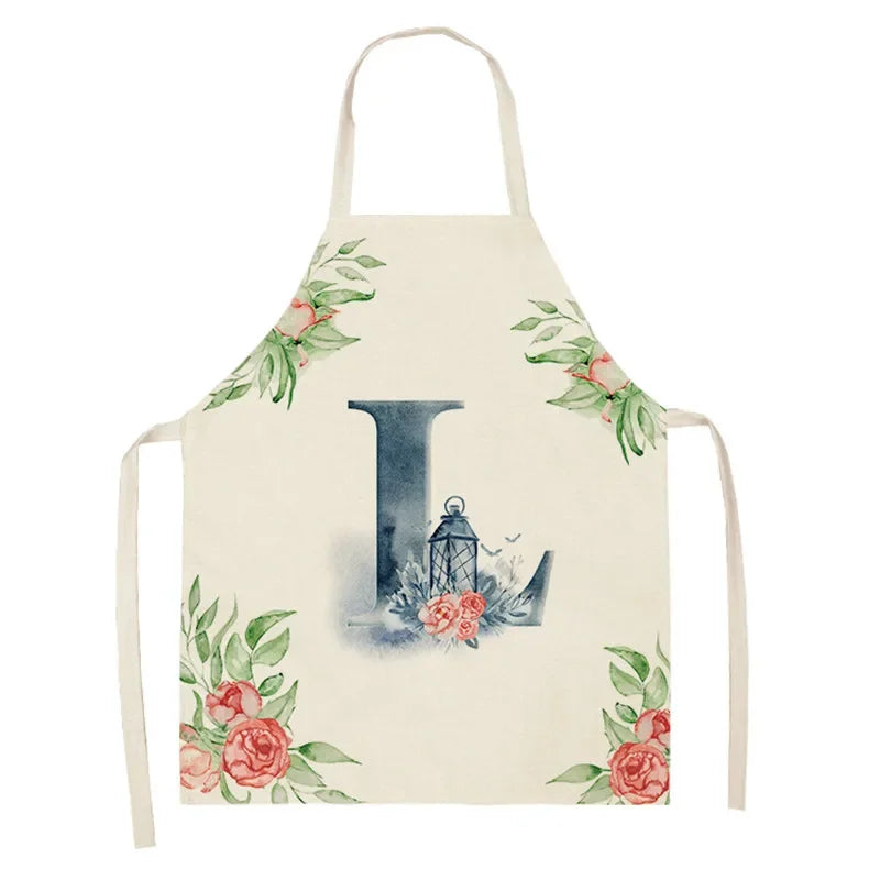 Tablier Cuisine Lettre Lin Coton – Tablier Motif Alphabets Tendance