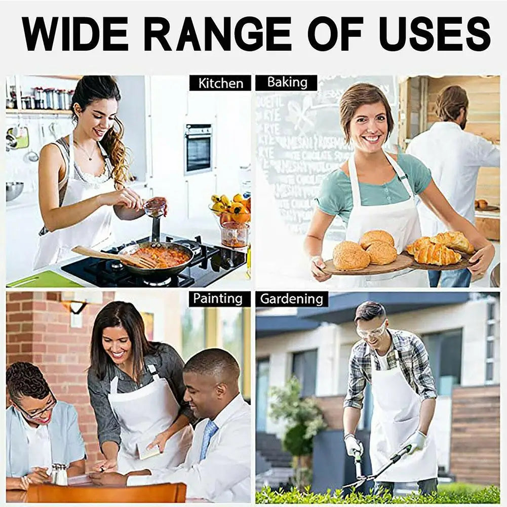 Tablier cuisine blanc femme