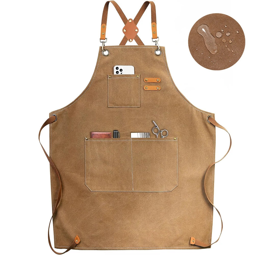 Tablier Cuisine Moderne Canvas Coton – Tablier Épuré Résistant