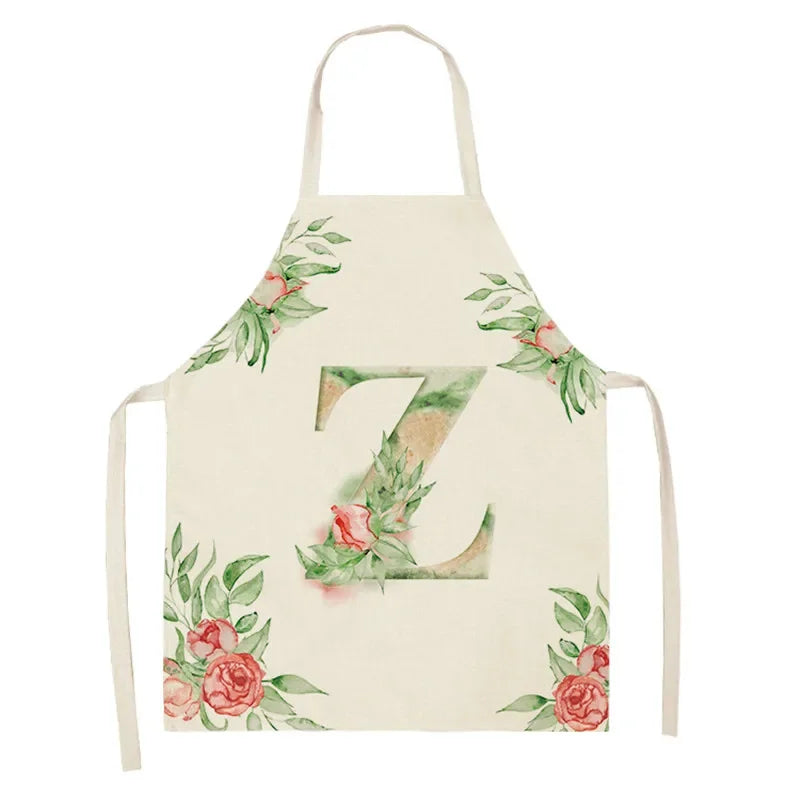 Tablier Cuisine Lettre Lin Coton – Tablier Motif Alphabets Tendance