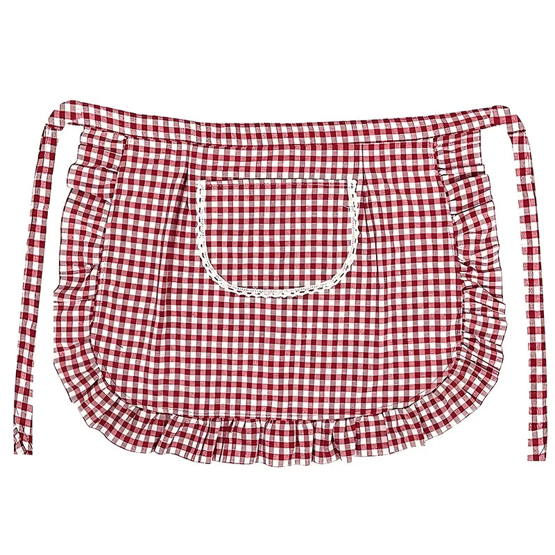 Demi-Tablier de Cuisine à Carreaux Coton PVC