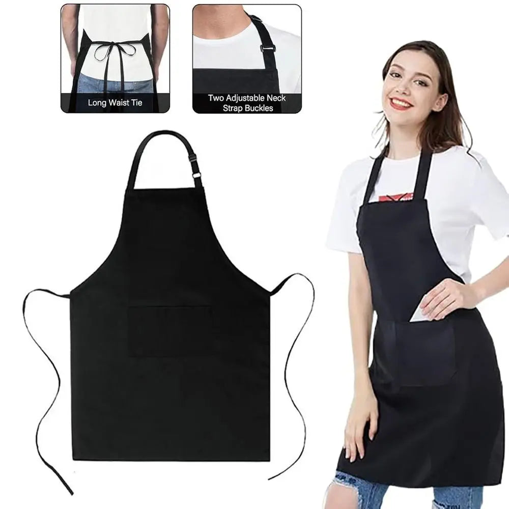 Tablier cuisine noir élégant anti-taches classique résistant