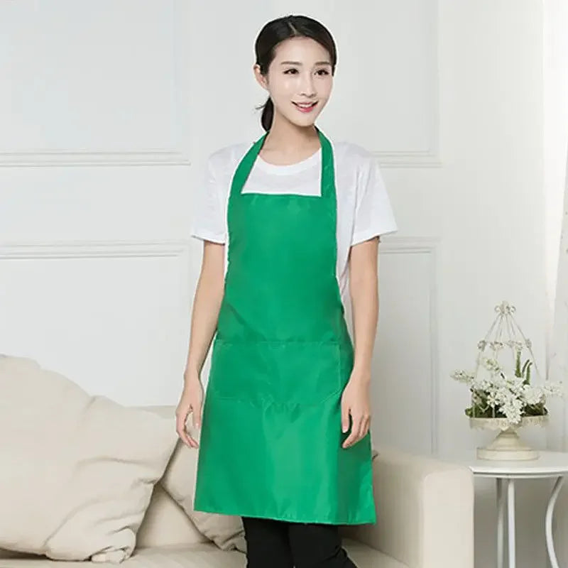 Tablier cuisine vert coloré anti-taches mixte cuisine