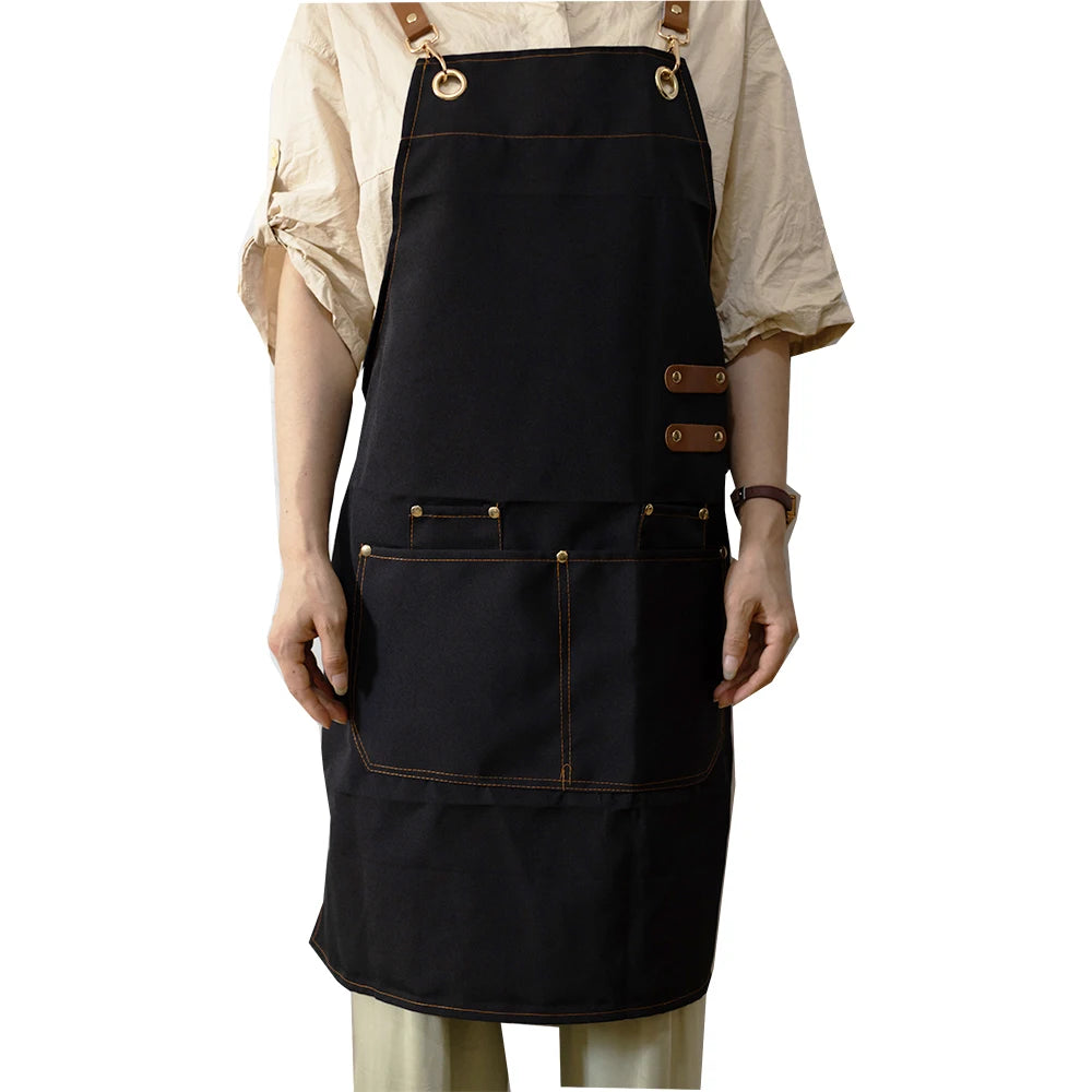 Tablier de Cuisine Professionnel en Canvas – Tablier Résistant Chef Cuisinier