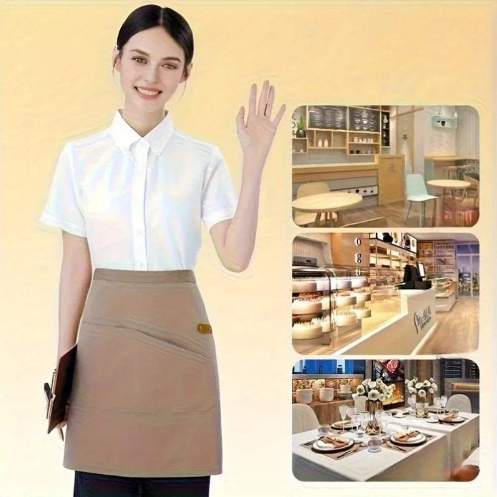 Tablier de cuisine court demi-tablier pratique léger