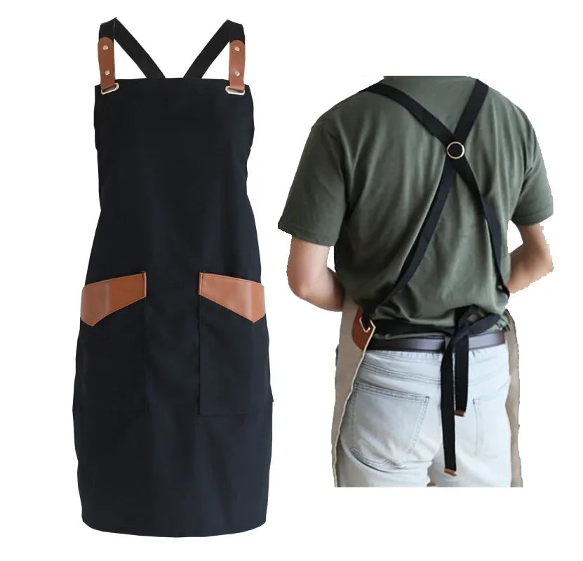 Tablier de Cuisine Professionnel en Canvas – Tablier Résistant Chef Cuisinier