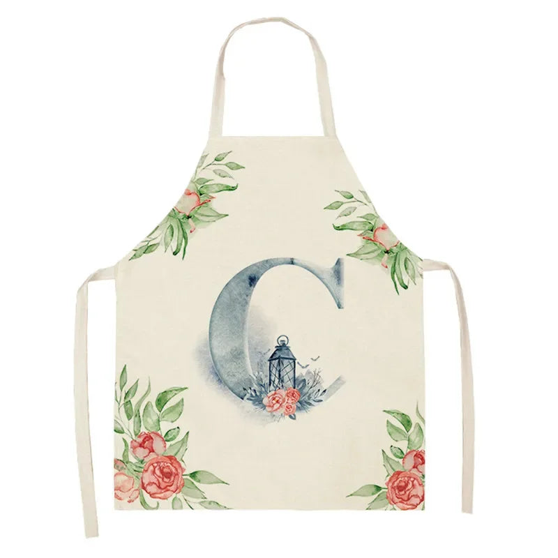 Tablier Cuisine Lettre Lin Coton – Tablier Motif Alphabets Tendance