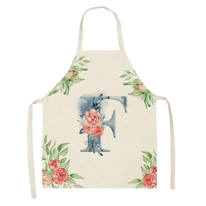 Tablier Cuisine Lettre Lin Coton – Tablier Motif Alphabets Tendance