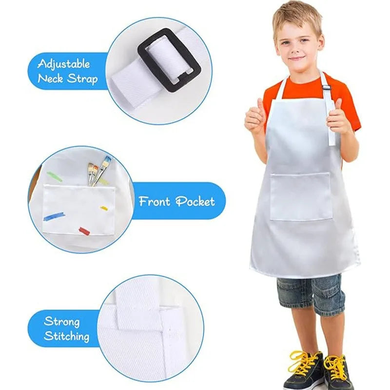 Tablier de Cuisine pour Enfant Lot de 2 – Tablier Enfant Duo Couleurs Douces