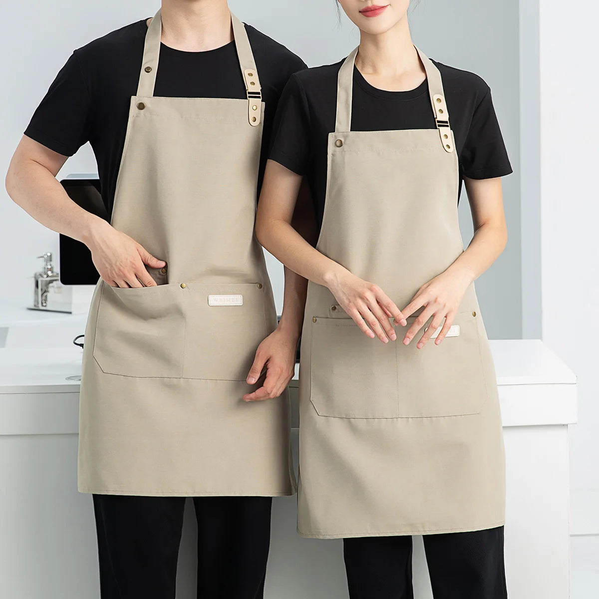 Tablier Barista Canvas – Tablier Coffee Shop Professionnel et Stylé
