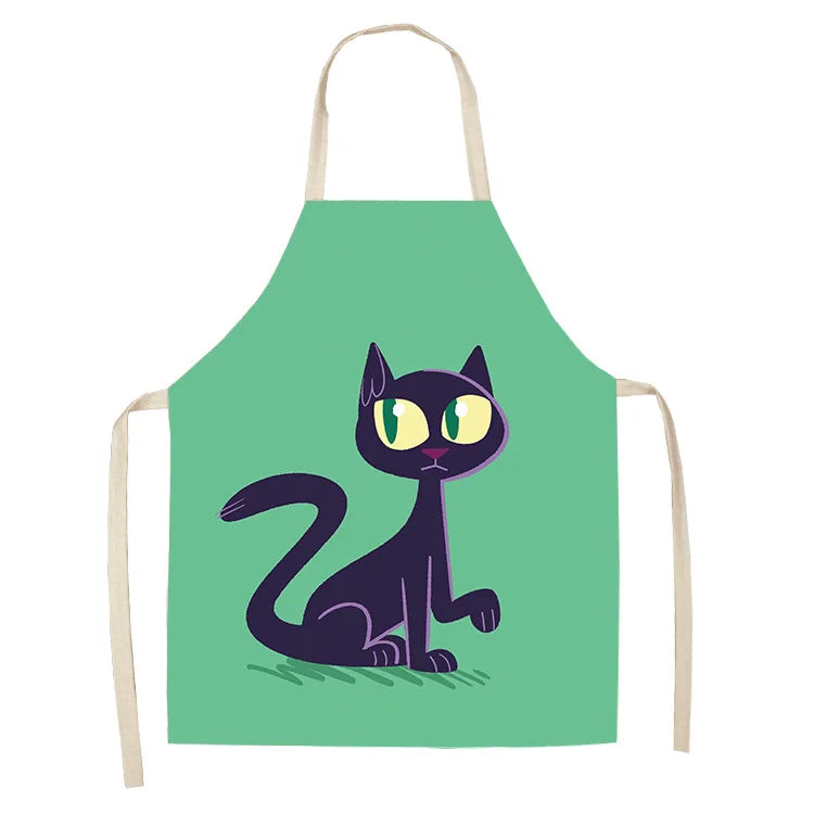 Tablier Cuisine Chats Lin Coton – Tablier Motif Chat Original et Mignon