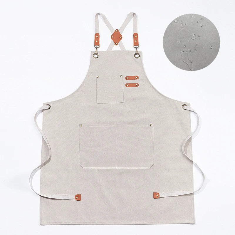 Tablier Cuisine Moderne Canvas Coton – Tablier Épuré Résistant