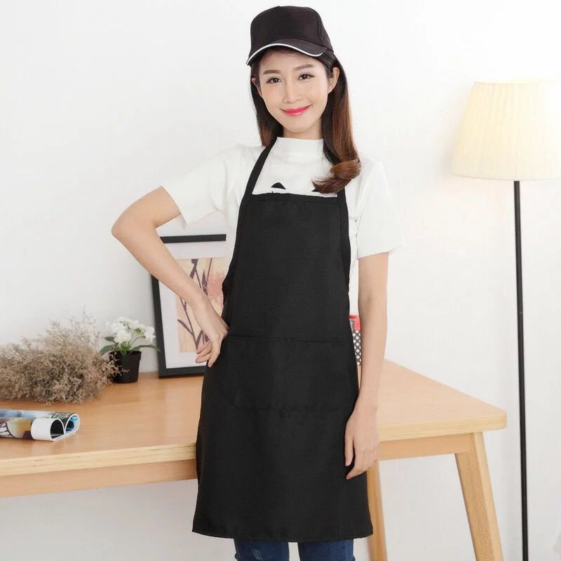 Tablier de cuisine avec bavette anti-taches confortable résistant