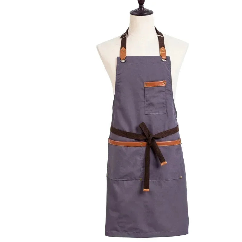 Tablier de Cuisine Professionnel en Canvas – Tablier Résistant Chef Cuisinier
