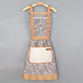 Tablier cuisine rétro volants vintage féminin élégant canvas