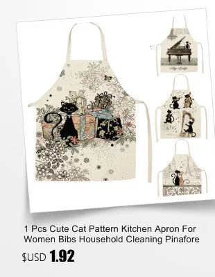 Tablier Cuisine Motif Lin Coton – Tablier Design Unique Adulte et Enfant