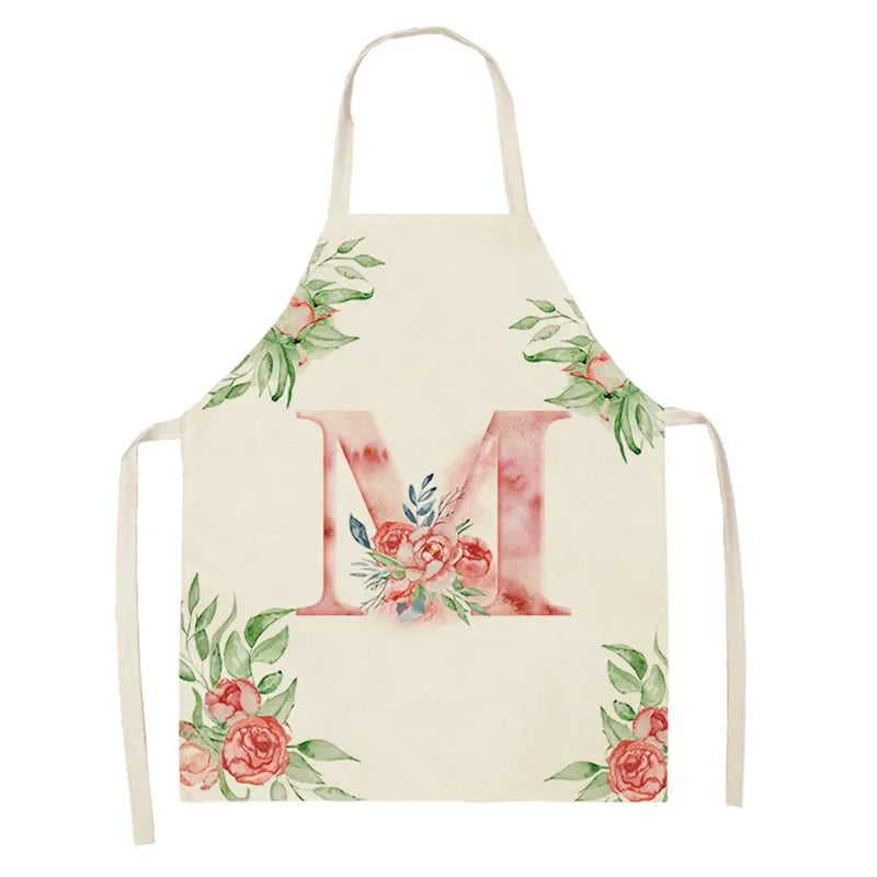 Tablier Cuisine Lettre Lin Coton – Tablier Motif Alphabets Tendance