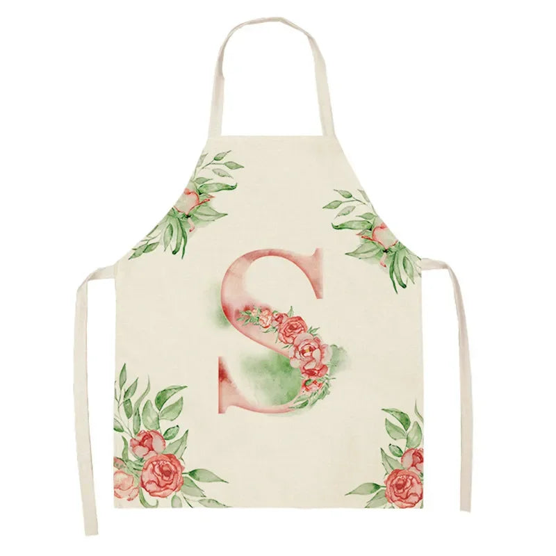 Tablier Cuisine Lettre Lin Coton – Tablier Motif Alphabets Tendance