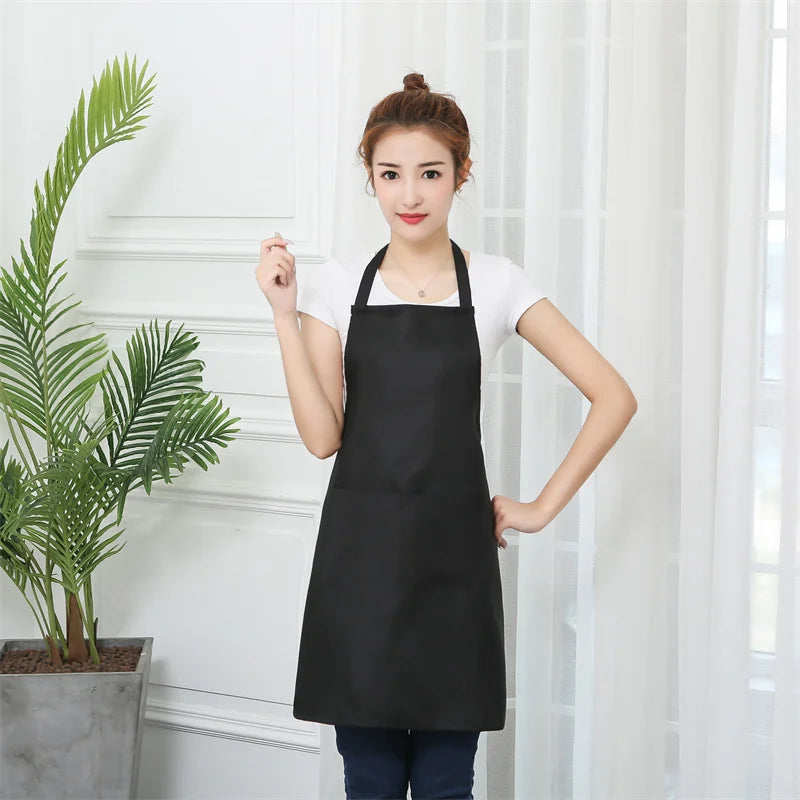 Tablier de cuisine avec bavette anti-taches confortable résistant