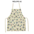 Tablier Cuisine Fleurs Lin – Tablier Motif Floral Élégant et Féminin