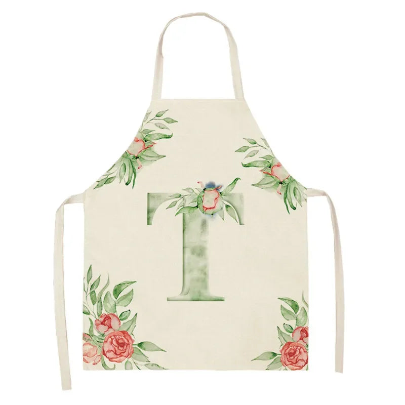 Tablier Cuisine Lettre Lin Coton – Tablier Motif Alphabets Tendance