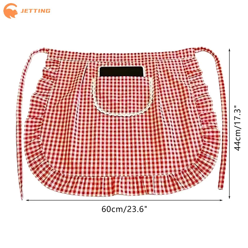 Demi-Tablier de Cuisine à Carreaux Coton PVC