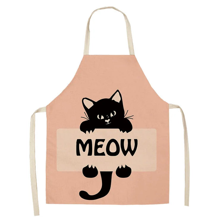Tablier Cuisine Chats Lin Coton – Tablier Motif Chat Original et Mignon