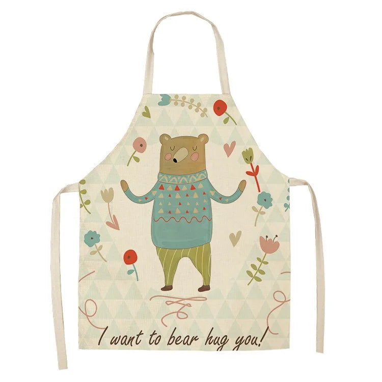 Tablier de Cuisine Cadeau – Tablier Coton Lin 8 Motifs Cadeau Original
