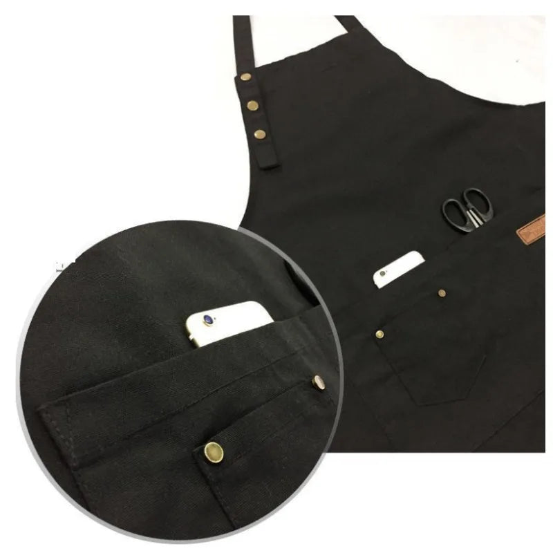 Tablier Cuisinier Canvas – Tablier de Cuisine Homme Femme Résistant