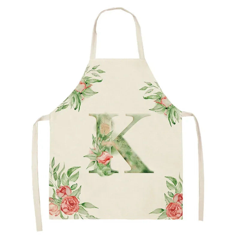 Tablier Cuisine Lettre Lin Coton – Tablier Motif Alphabets Tendance