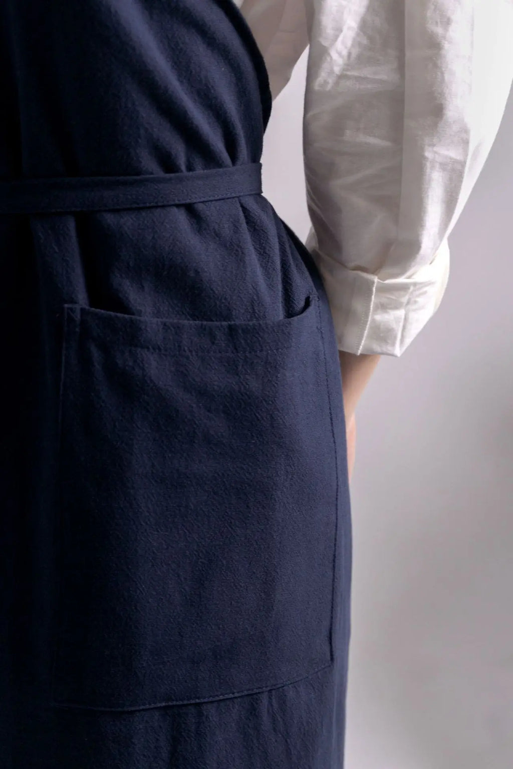Tablier cuisine lin naturel élégant résistant respirant
