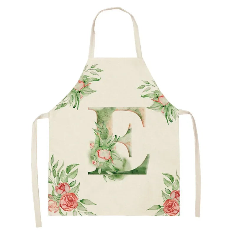 Tablier Cuisine Lettre Lin Coton – Tablier Motif Alphabets Tendance