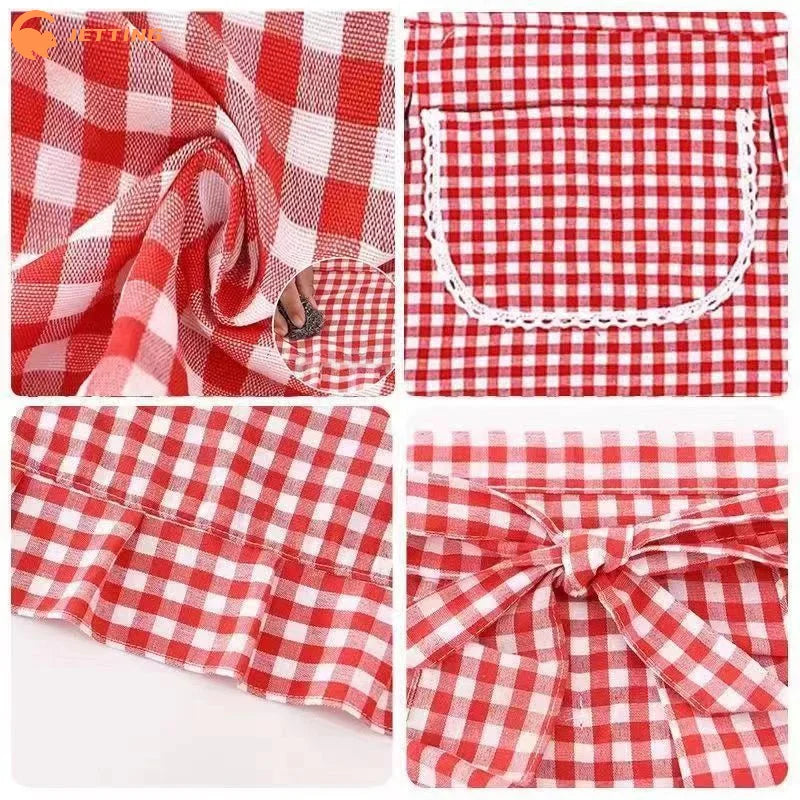 Demi-Tablier de Cuisine à Carreaux Coton PVC