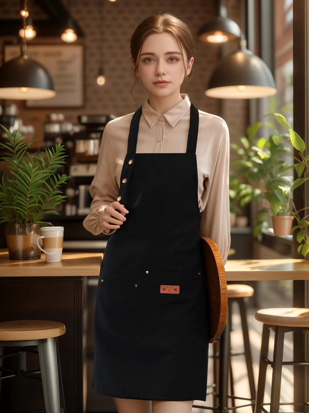 Tablier Cuisine Haut de Gamme Dacron – Tablier Premium Professionnel Élégant
