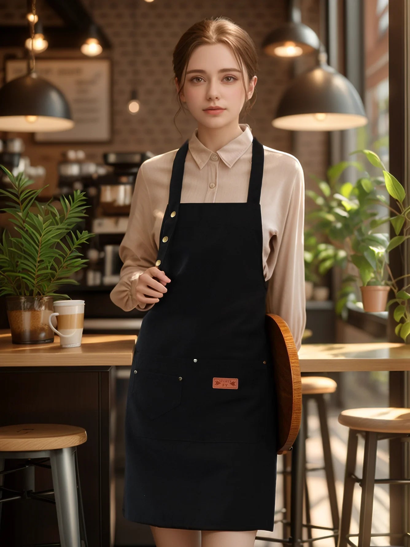 Tablier Cuisine Haut de Gamme Dacron – Tablier Premium Professionnel Élégant